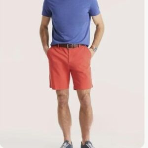 Bonobos Men's Spanish Rose Muted Red 9" Flat Front Chino Short Size 32